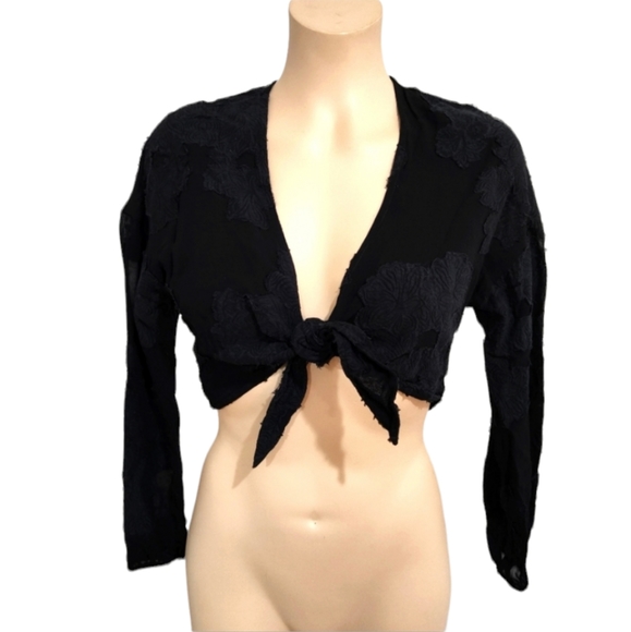 ARITZIA Wilfred Tie Front Blouse Size XS - Picture 2 of 7